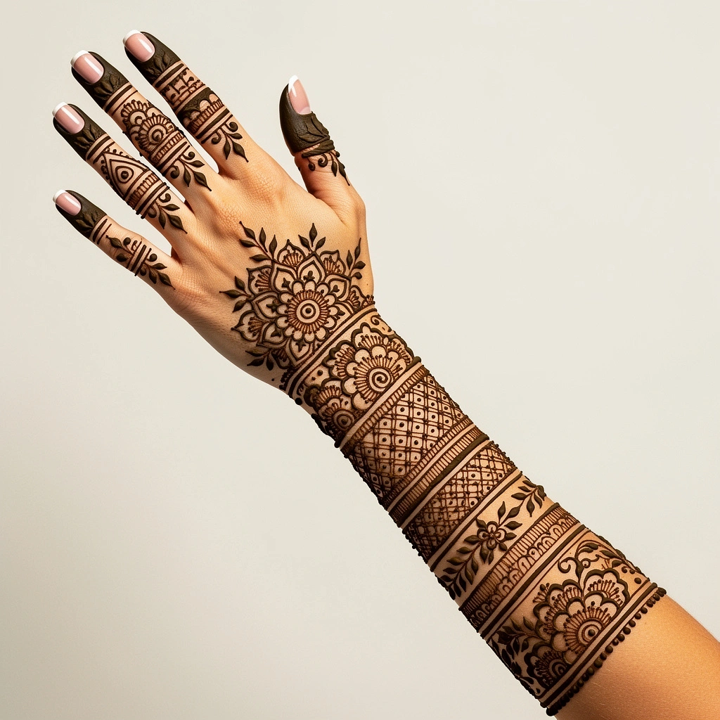 full hand mehndi design