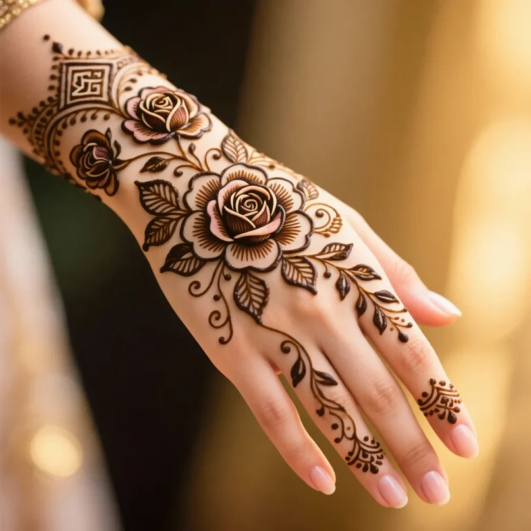 New Mehndi Design Back Hand