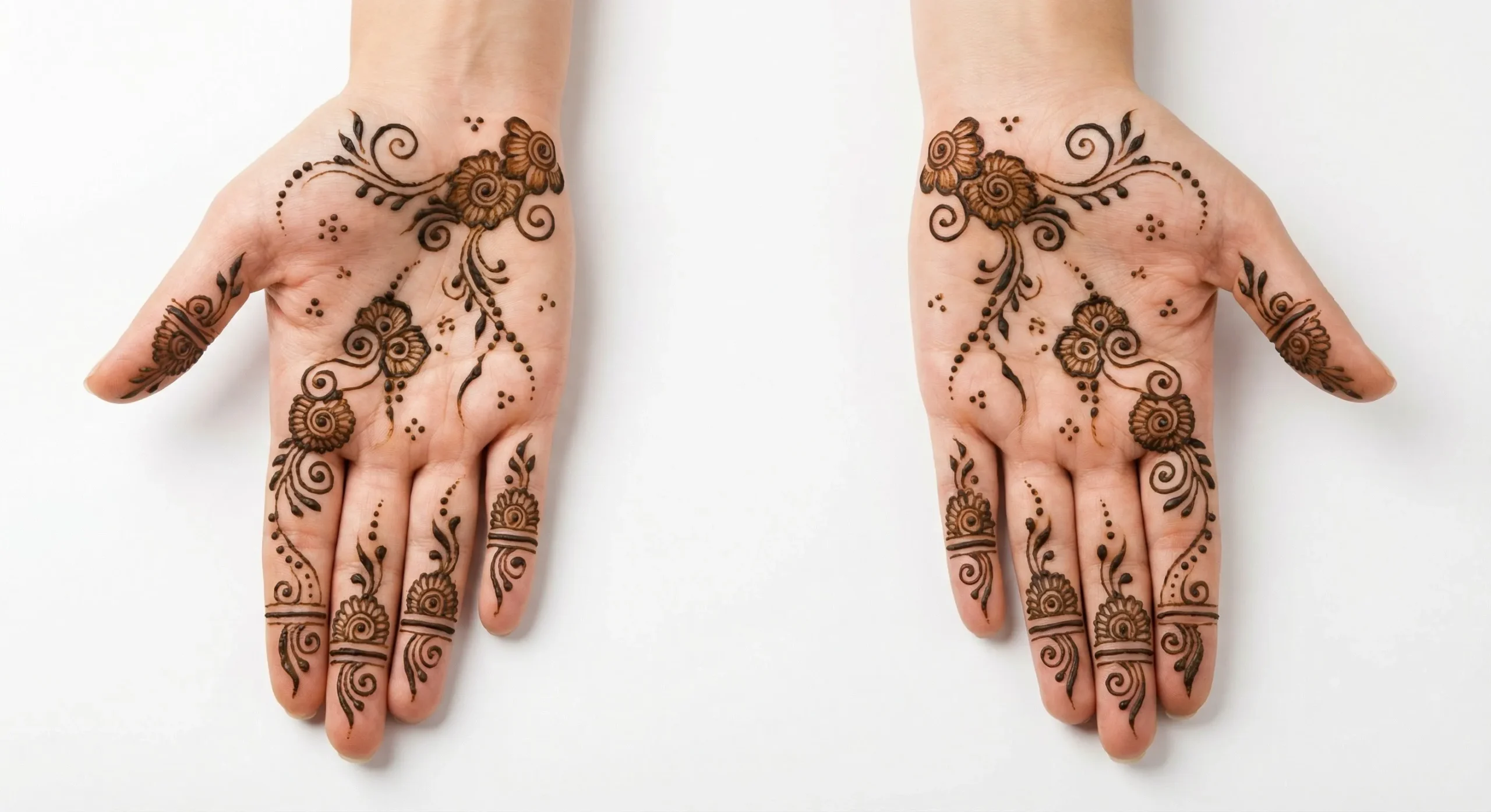 Simple Mehndi Design front Hand