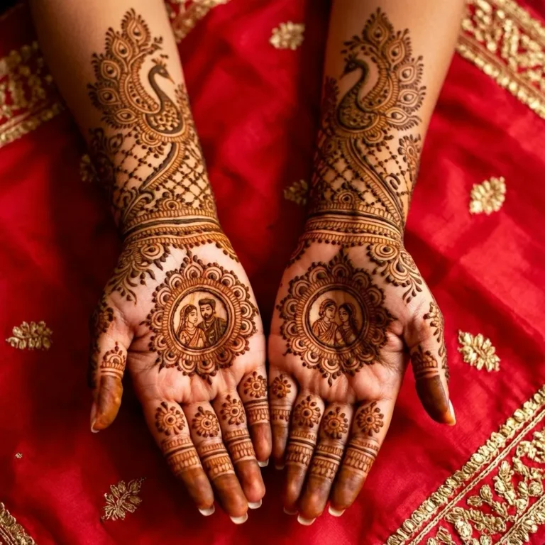 Traditional bridal mehndi design for a stunning bridal look