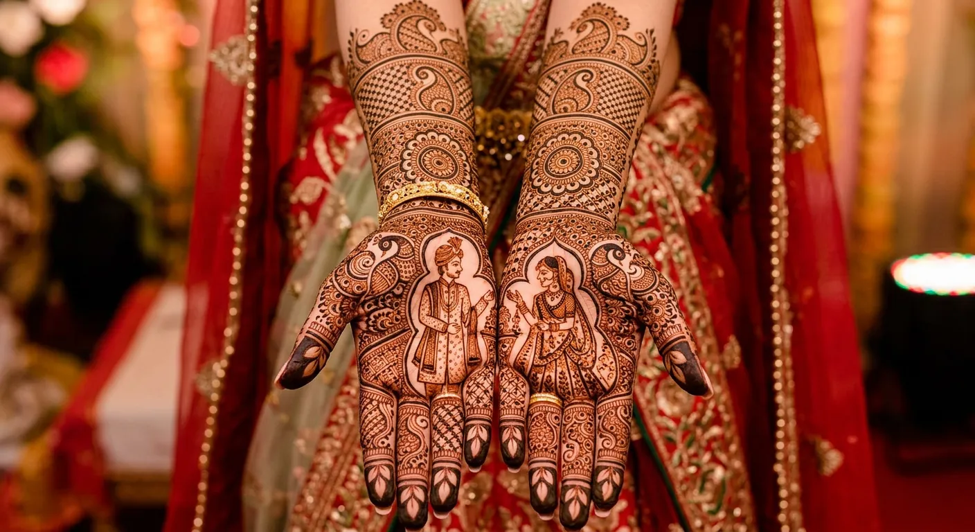 Latest modern floral bridal mehndi design with stylish flower and paisley henna patterns