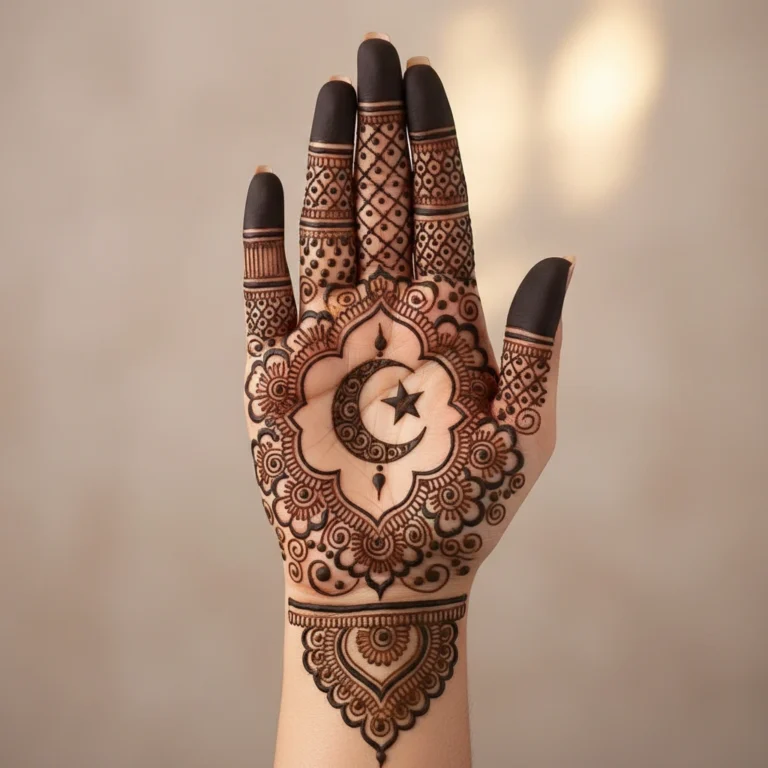 Ramjan special Eid mehndi design with elegant floral henna patterns