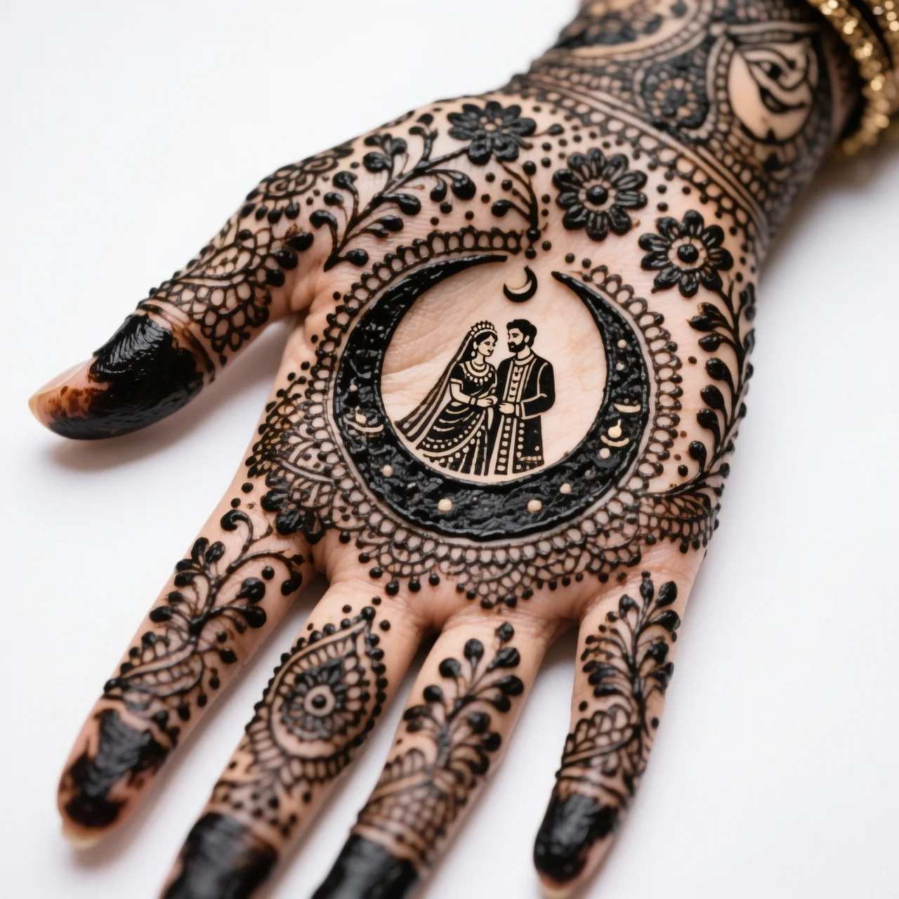 Simple Karwa Chauth mehndi design 2026 with elegant floral henna patterns
