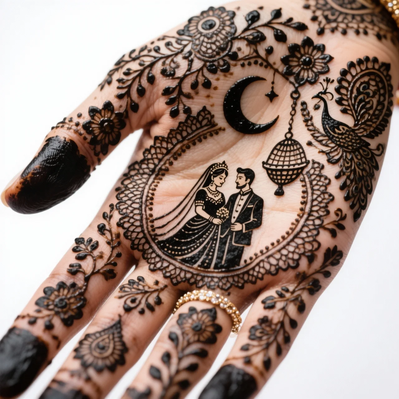 Top pattern Karwa Chauth mehndi design with elegant floral henna artwork