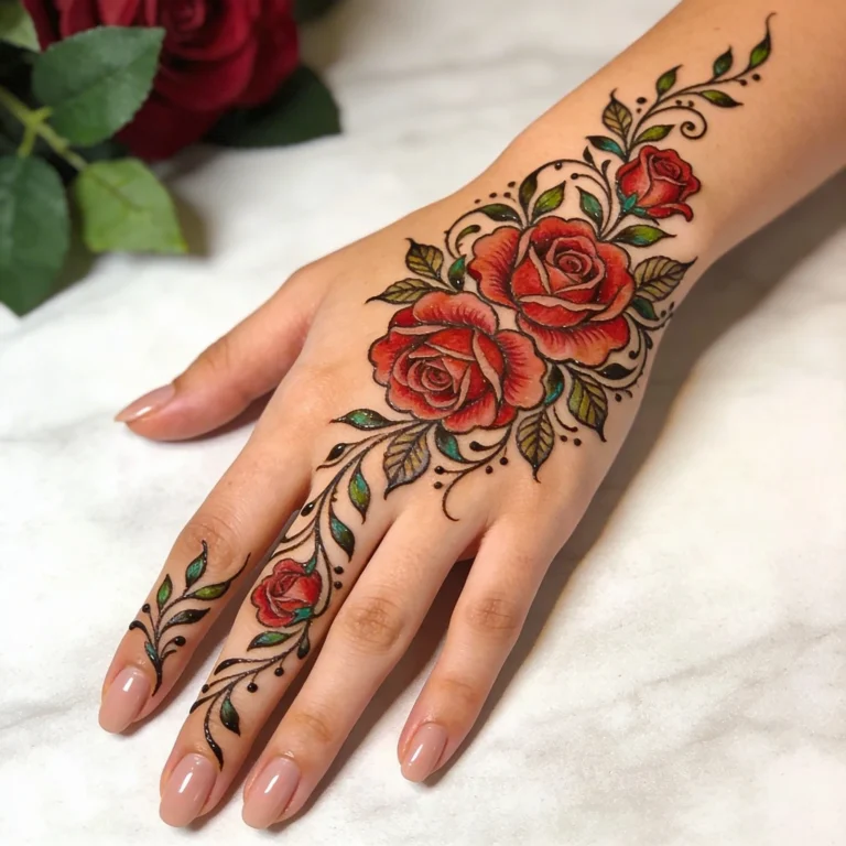 Trending 2026 new mehndi design with elegant floral henna patterns